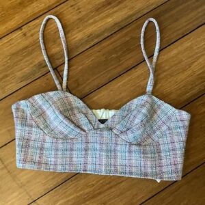 NWT ❤️ ZARA‎ Tweed Bralette 😎💙💖🌸